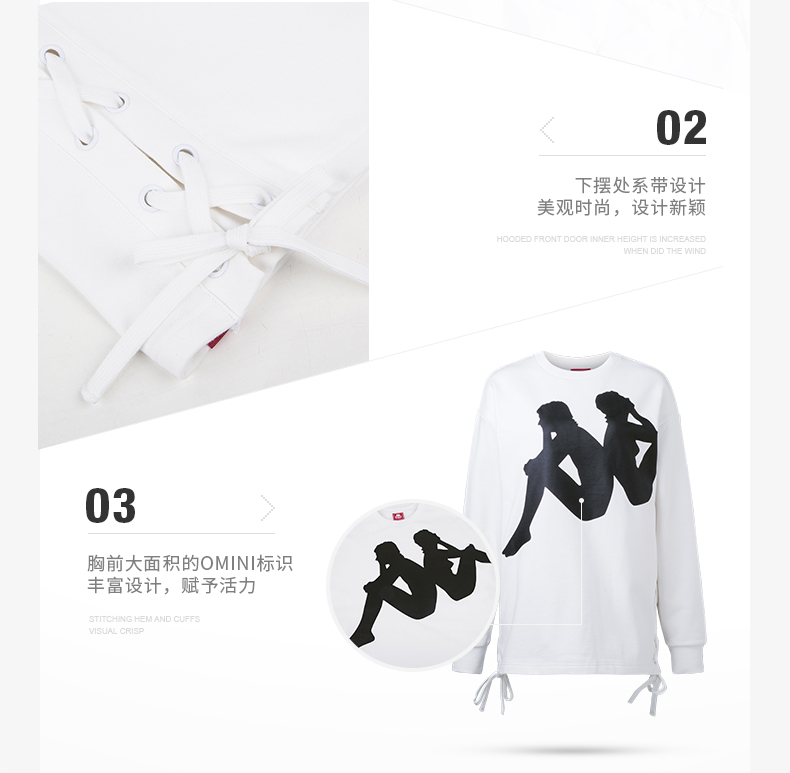 KAPPA Áo thun thể thao nữ Kappa Áo thun dệt kim rộng rãi | K0862WT63D - Thể thao lông cừu / jumper áo thun dài tay nam adidas