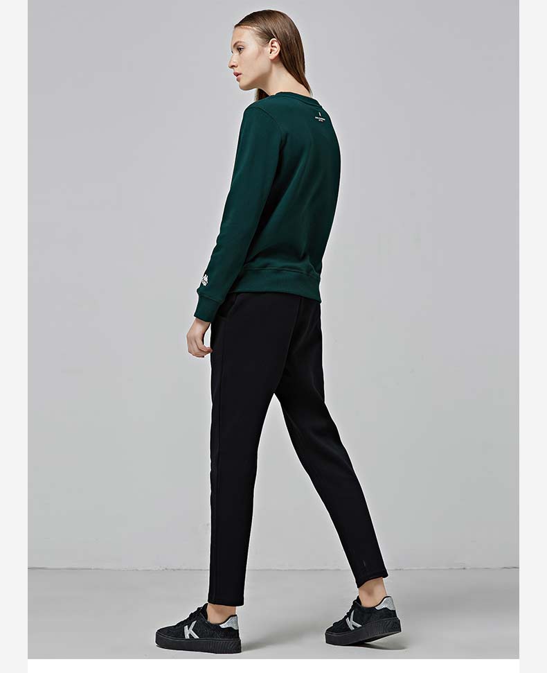 KAPPA Áo thun thể thao nữ Kappa Áo thun cổ tròn dài tay giản dị | K0862WT13 - Thể thao lông cừu / jumper áo hoodie one piece