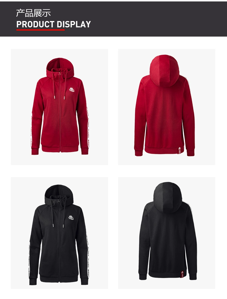 KAPPA Kappa nữ thể thao cao cổ áo len áo khoác giản dị áo hoodie | K0862MK58D - Thể thao lông cừu / jumper