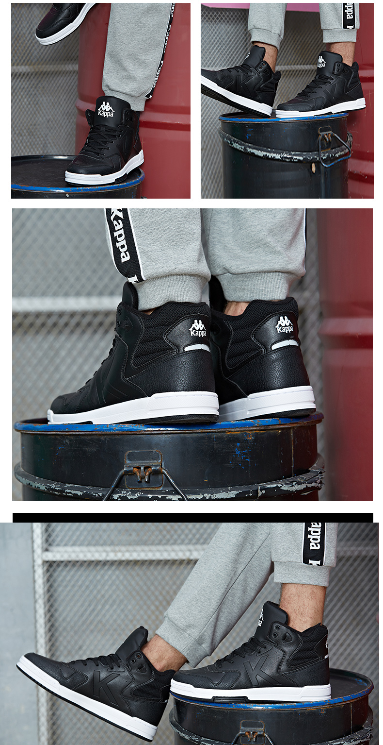 KAPPA Cặp đôi nam nữ Kappa giày thể thao cao để giúp cộng nhung 2018 mới | K0865CC35 các hãng giày sneaker nổi tiếng