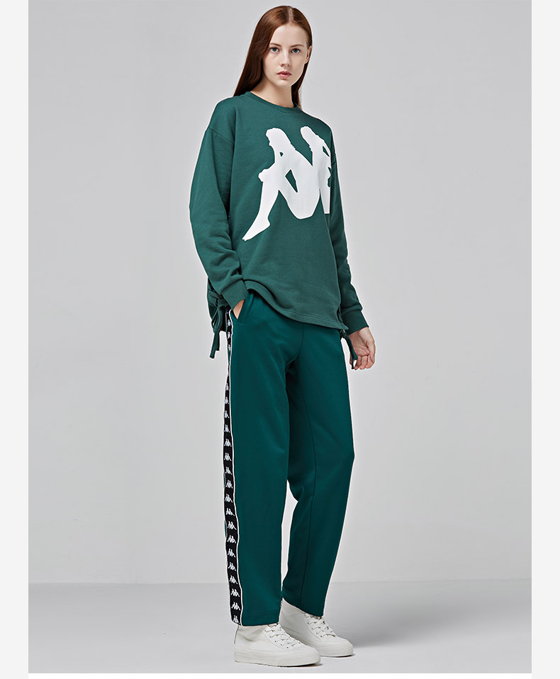 KAPPA Áo thun thể thao nữ Kappa Áo thun dệt kim rộng rãi | K0862WT63D - Thể thao lông cừu / jumper áo thun dài tay nam adidas
