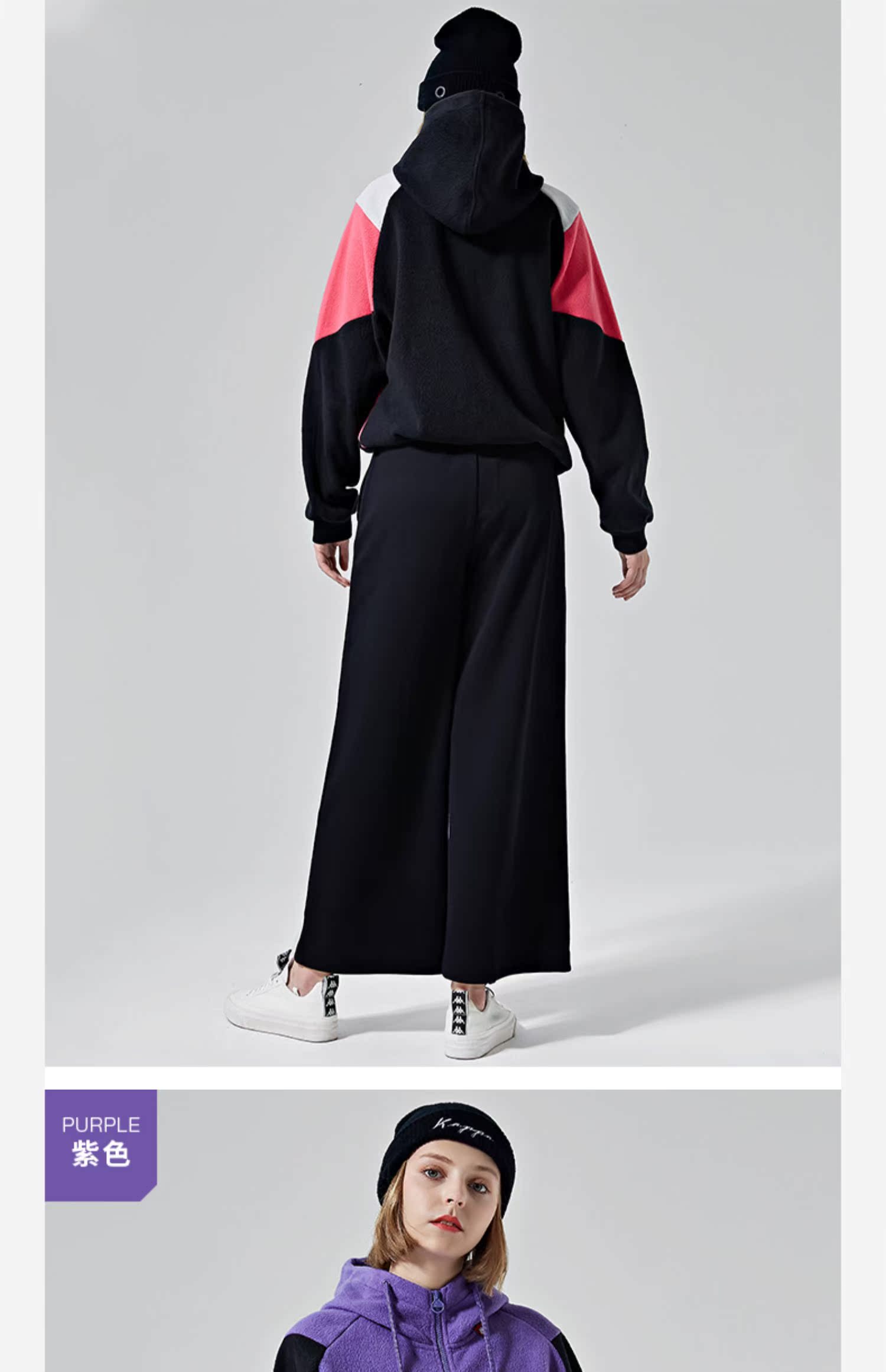 Kappa Kappa Áo thể thao nữ Áo hoodie giản dị 2019 Mới | K0962MT82D - Thể thao lông cừu / jumper sweater cổ lọ