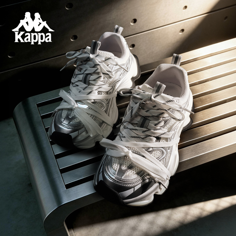Kappa Back-To-Back Star Ring Shoes Thick-Soled Dad Shoes for Women 2026 New Retro Mesh Breathable Sneakers Kappa Back-To-Back Star Ring Shoes Thick-Soled Dad Shoes for Women 2026 New Retro Mesh Breathable Sneakers