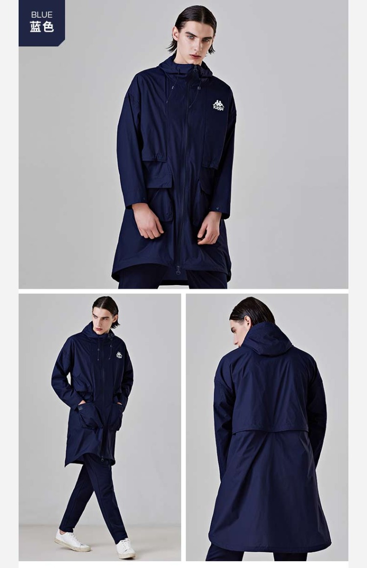 KAPPA Cặp đôi nam nữ Kappa trong chiếc áo khoác dài áo khoác hoodie cardigan 2019 mới | K09W2FJ02D - Áo gió thể thao áo the north face