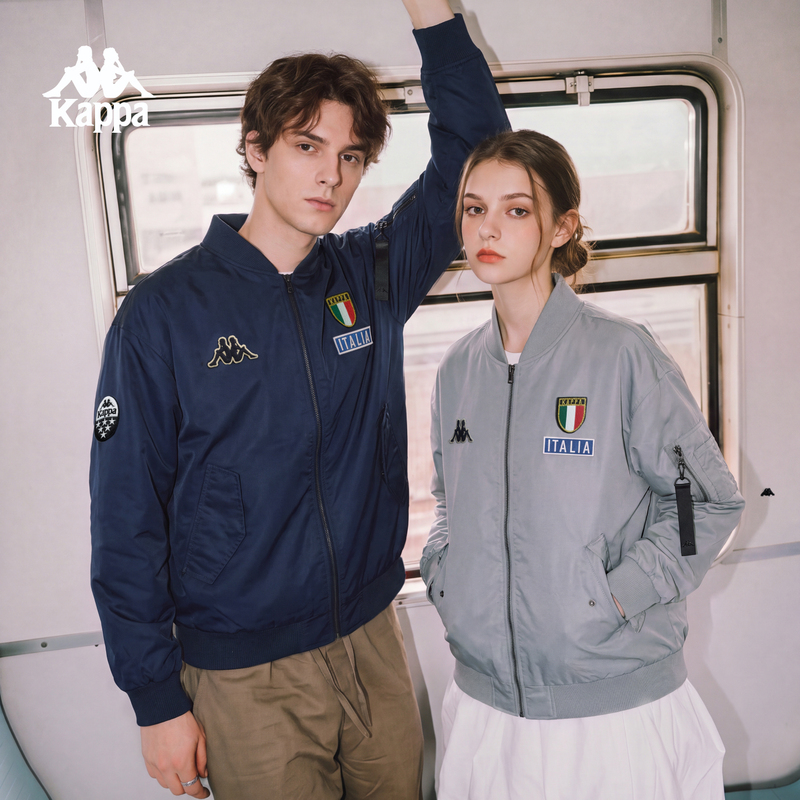 Kappa Back-To-Back Sports Jacket Flight Jacket New American Retro Jacket Unisex Couple Style Kappa Back-To-Back Sports Jacket Flight Jacket New American Retro Jacket Unisex Couple Style