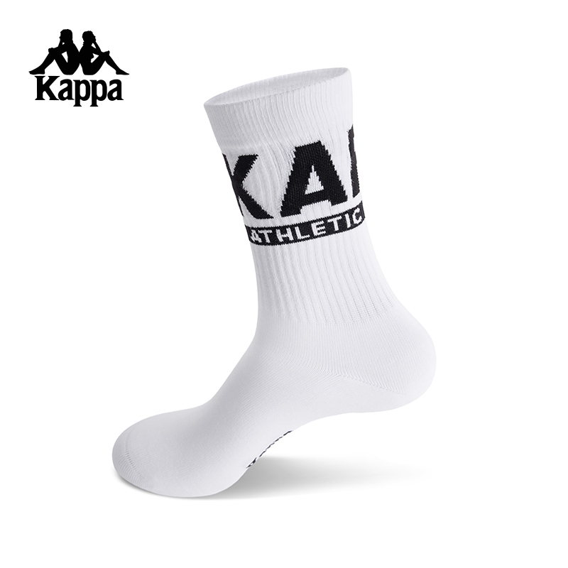 Kappa New Style Casual Socks for Men, Breathable Cotton Running Socks, High-Waisted Long Comfortable Socks for Men