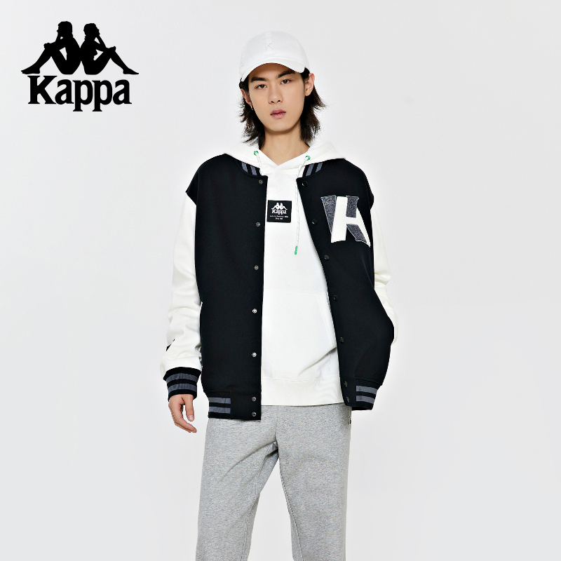 Kappa Baseball Jacket Spring New Men's Fleece Sports Long-Sleeve Casual Jacket Top