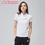 Kappa của phụ nữ thể thao ngắn tay áo giản dị polo áo sơ mi thời trang áo thun mùa xuân và mùa hè | k0722pd04 áo khoác polo