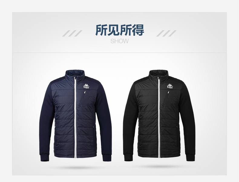 Kappa Kappa Nam Cotton Áo Khoác Thể Thao Áo Khoác Ấm Quần Áo Dày Bông Quần Áo | K0652MM15 áo khoác phao