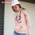 Kappa Kappa Áo nỉ nữ dệt kim Áo hoodie hàng đầu | K0825MT37D - Thể thao lông cừu / jumper áo hoodie dây kéo Thể thao lông cừu / jumper