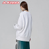 KAPPA Cặp đôi nam nữ Kappa áo len thể thao áo thun cổ tròn rộng | K08X2WT66D - Thể thao lông cừu / jumper mẫu áo thu đông 2020 Thể thao lông cừu / jumper