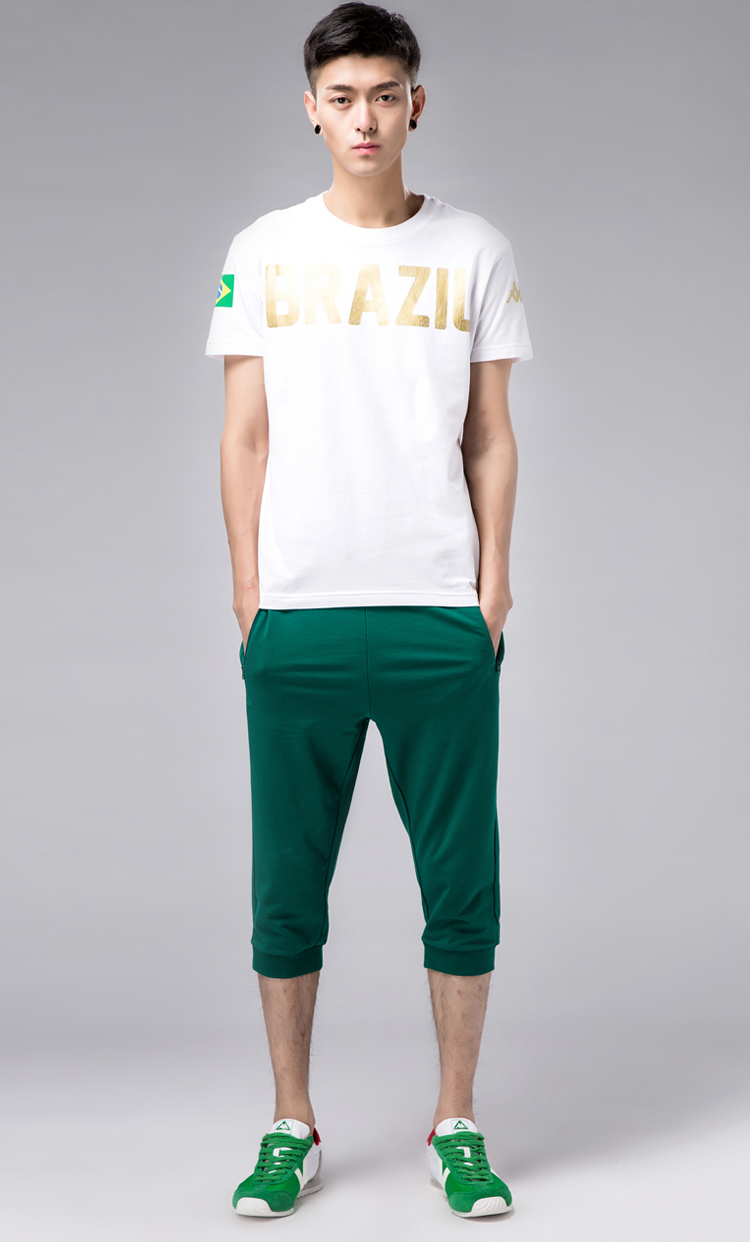 Hui kappa Kappa T-Shirt nam ngắn tay áo thể thao vòng cổ thoáng khí back-to-back thường nửa tay áo áo thun adidas nam cổ tròn