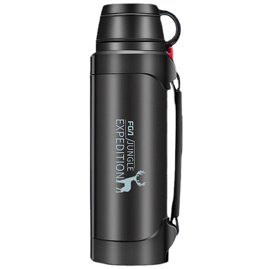 Fuguang Large-Capacity Thermos Bottle for Outdoor Travel, Household Thermal Flask, Portable Car-Mounted Thermos for Men, 304 Stainless Steel