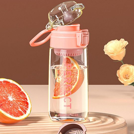 Fuguang Water Cup, High-Looking, Portable Sports and Fitness Water Cup for Girls, Kidsren's Summer High Temperature Resistant Plastic Space Cup