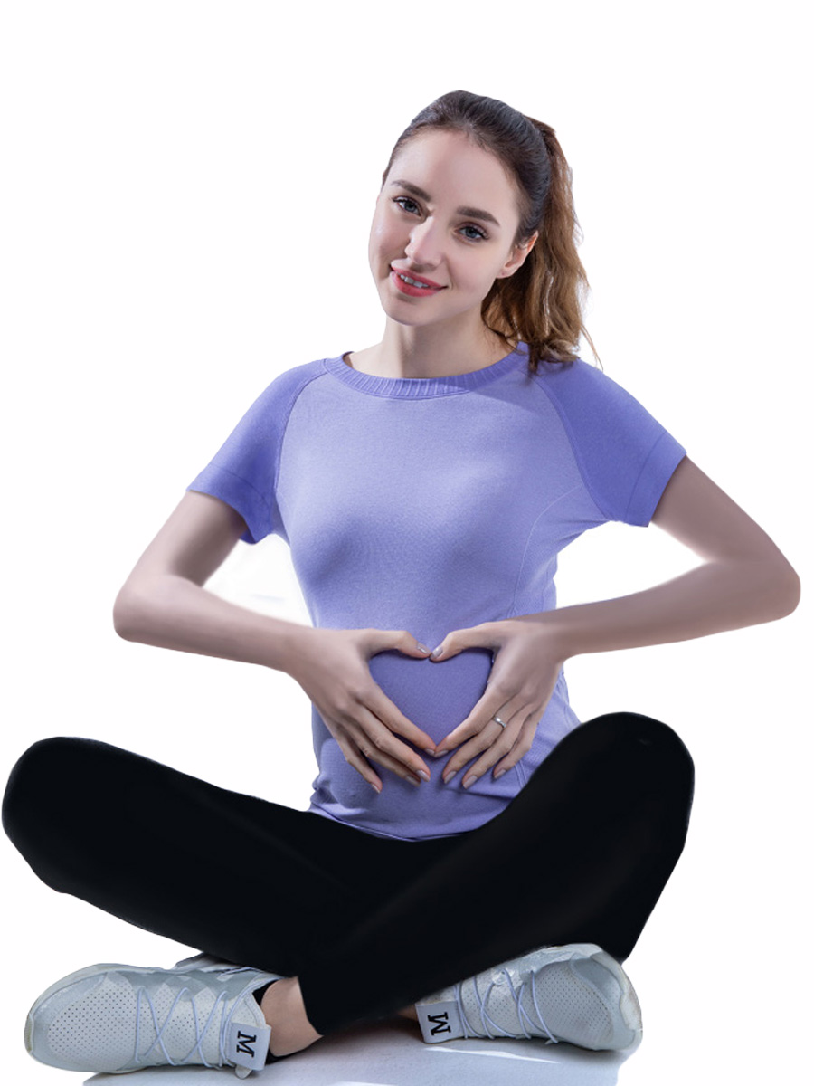 Pregnant yoga suit suit women's abdominal spring and autumn pregnancy postpartum high elastic leggings Fitness quick-drying T-shirt sportswear