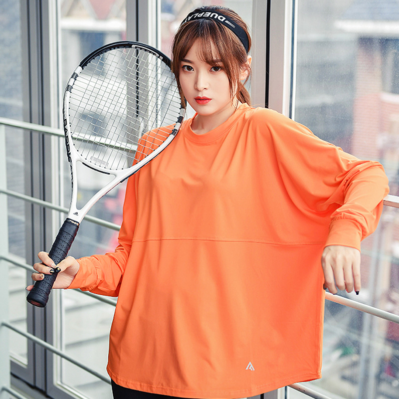 Autumn new pregnant women casual loose large size top women's long-sleeved running fitness sportswear sweat quick-drying yoga clothes