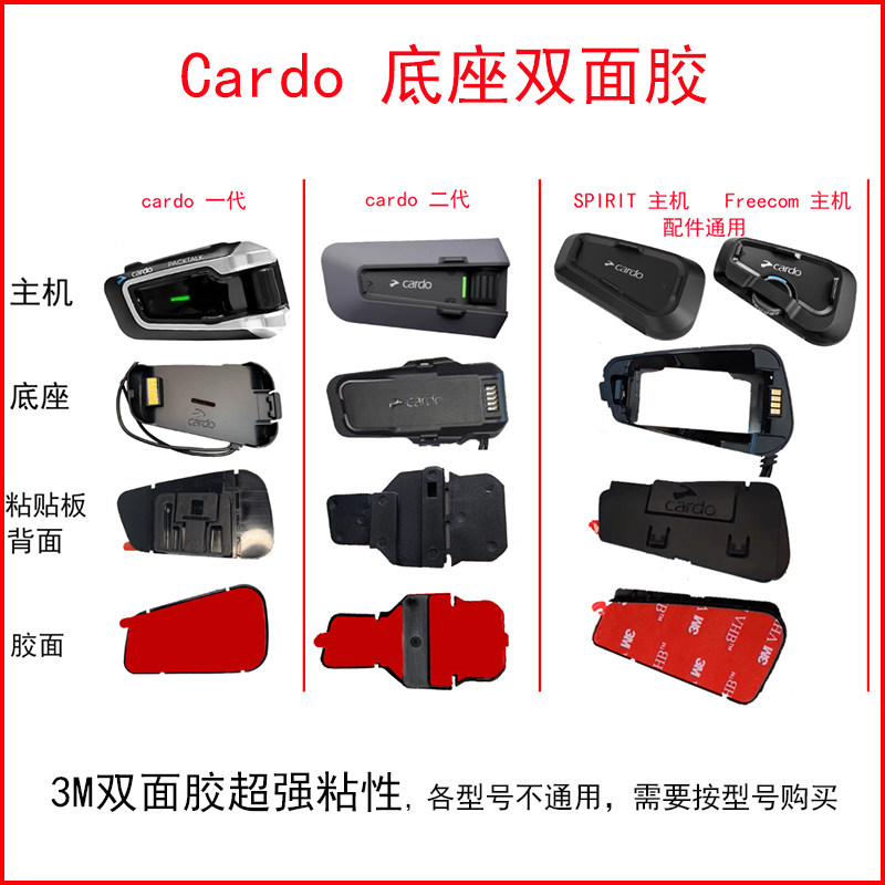Cardo卡度蓝牙耳机底座胶贴怎么选?老用户实测双面胶与海绵套的真实用性_手机_淘宝数码网