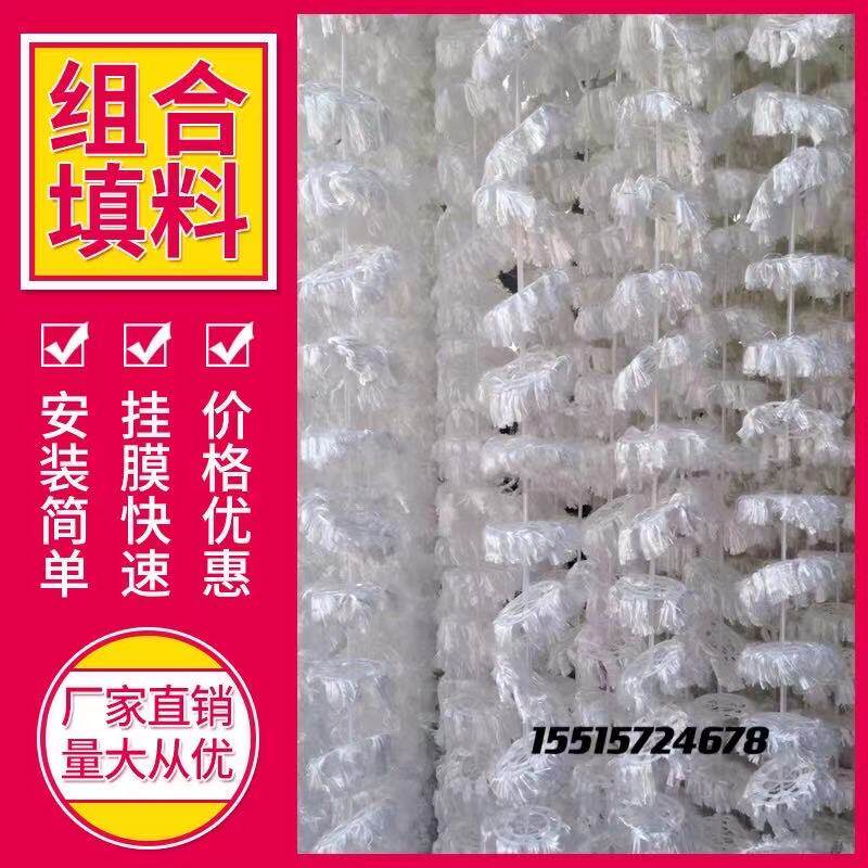 High quality combined filler hanging film Fast aerobic anaerobic microbial bacter sewage treatment bio-fill bites than surface