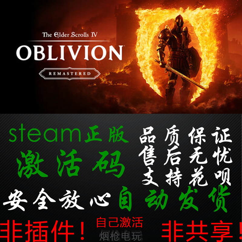 Steampc Genuine the Elder Scrolls Iv: Oblivion Remastered Edition Key the Elder Scrolls 4 Remastered Edition
