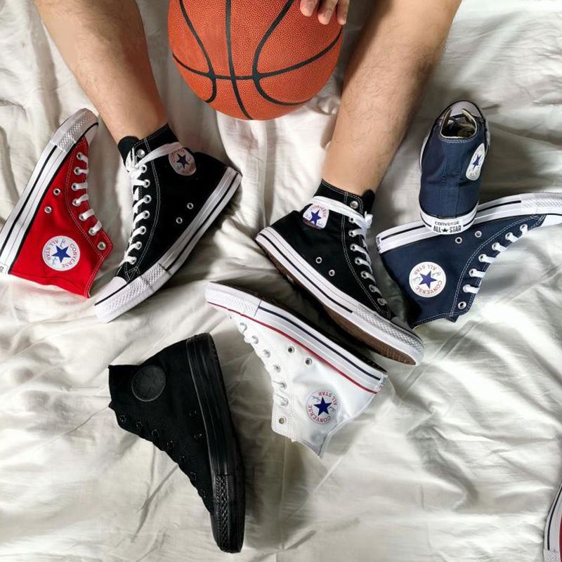 Giày converse giày nam Giày nữ cao để giúp người mẫu cổ điển thường xanh đôi sinh viên thể thao thấp để giúp giày thường 101001 mẫu giày thể thao nam đẹp