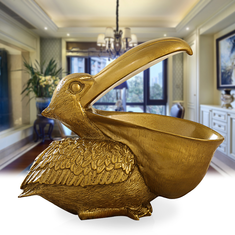 Eurostyle couple Peacock fruit tray with key Xuan Guan Containing Pan Creative Home Living Room Fruit Tray Tea Table Hem