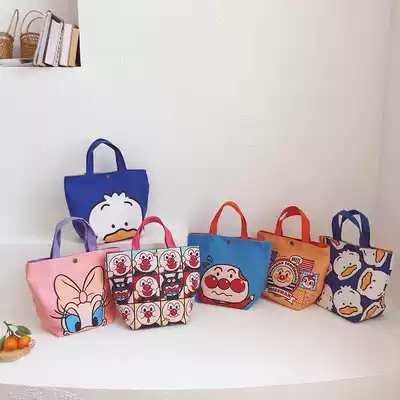 Cartoon Anpanman going out handbag carrying bag cart bag Canvas bag Lunch bag Baby bottle diaper mommy bag