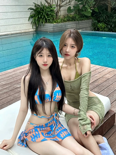 Сексуальный зеленый раздельный купальник, ремень, пляжный комплект, популярно в интернете, 3 предмета