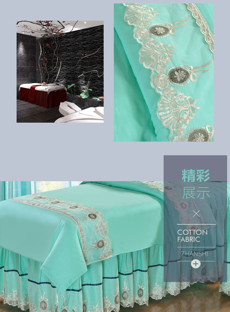 Đặc biệt cao cấp bông denim bedspread thẩm mỹ viện điều trị massage Continental 100% cotton màu đơn giản chung - Trang bị tấm ga phủ giường spa