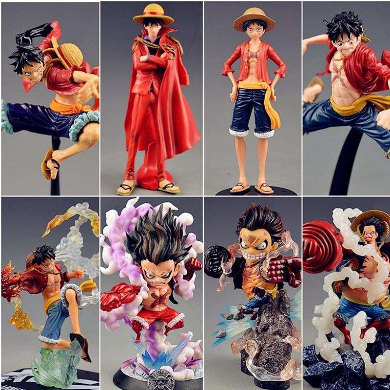 Pirate Luffy Hand-held Battle King Anime Model Ornament Sauron Sanji Doll Birthday Gift Peripheral Dolls