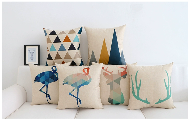 Gối đệm thắt lưng đệm ghế sofa gối gối bông gối với lõi gối phong cách Bắc Âu nai sừng tấm vuông - Trở lại đệm / Bolsters
