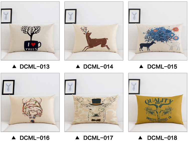 Gối thắt lưng sofa cotton lanh gối nai sừng tấm Bắc Âu đơn giản dải eo pad xe hình chữ nhật đệm với lõi tay áo gối trang trí sofa