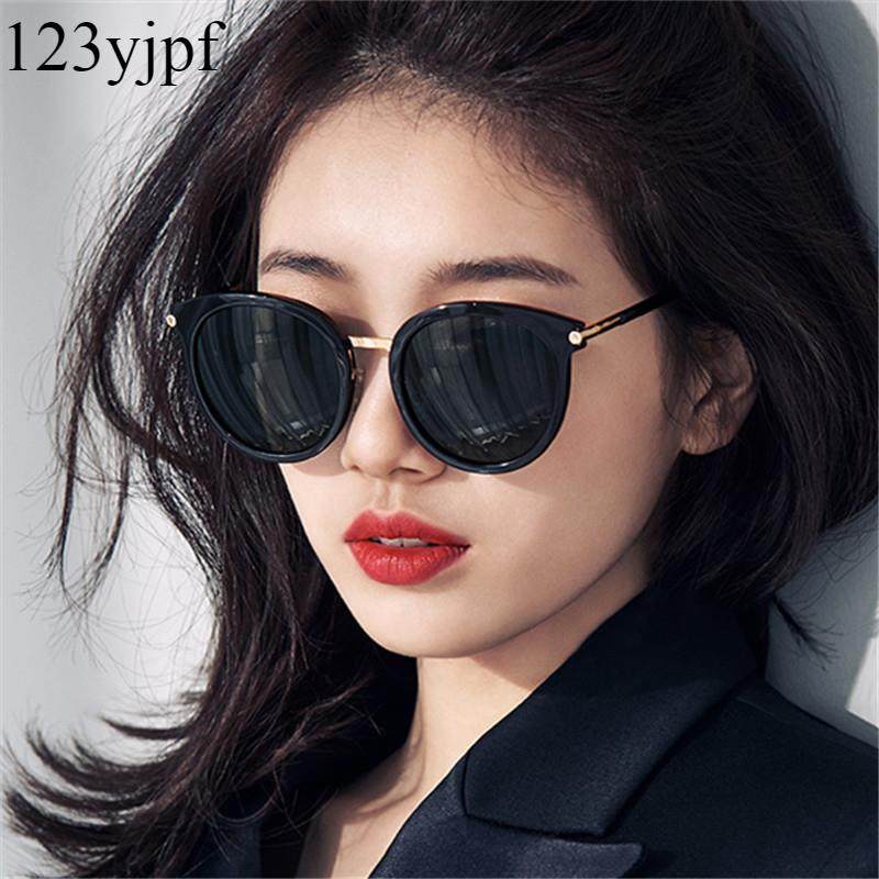 Show Wise Tongan Internet Red New Korean Version Fashion Sunglasses Women's Round Frame Sunglasses Fishing Polarized Color Film Sunglasses-Taobao