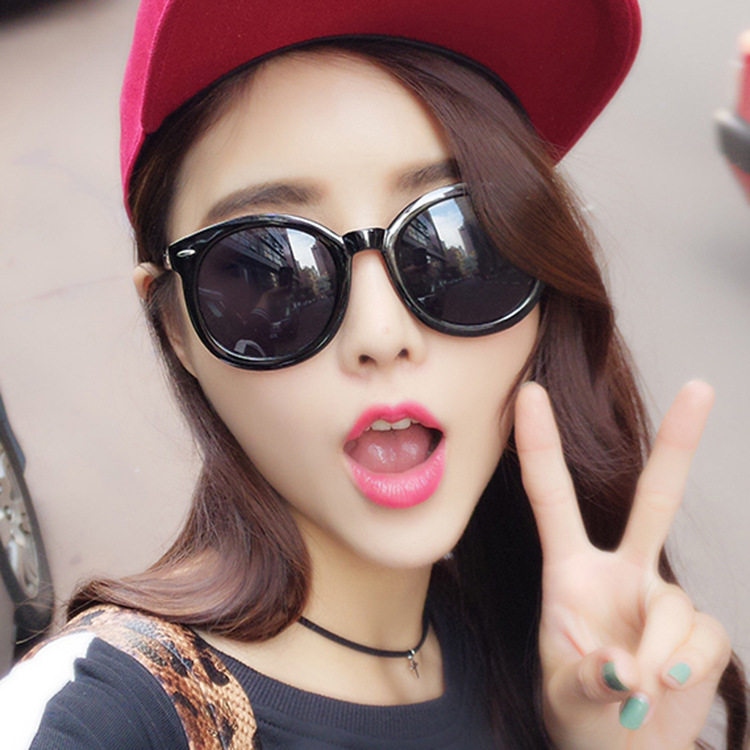 Sun Glasses Ulzzang Tide New Men's Personality Round Ladies Ins Sunglasses South Korea Retro Classic Sunglasses