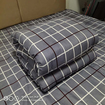 (Thickened) Classical gray lattice quilt cover on the top and bottom of the student dormitory does not fade or shrink