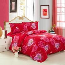 Twill polished thickened single double quilt cover customized 1 5 meters 1 8 meters 2 meters bed four-piece set