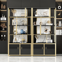 Office Iron Art Partition Shelf Floor shelf Living room Living wood Clapboard Creative High Decorative Shelf Light Extravagant Bookcase