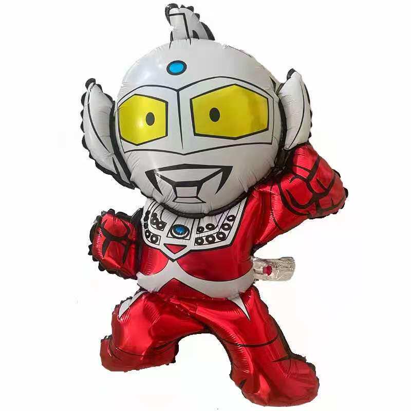 Q version of Ultraman birthday theme balloon set one-year-old boy baby party layout scene background wall