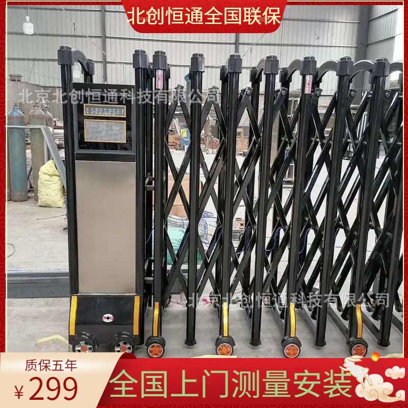 Stainless steel electric retractable door aluminum alloy suspension sliding door hanging door school villa courtyard aluminum art swing door