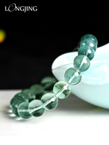 Longjing Natural Green Fluorite Bracelet Womens Single Lap Hand Strung Japan Small Fresher Student Crystal Ornament Gift To Girlfriend