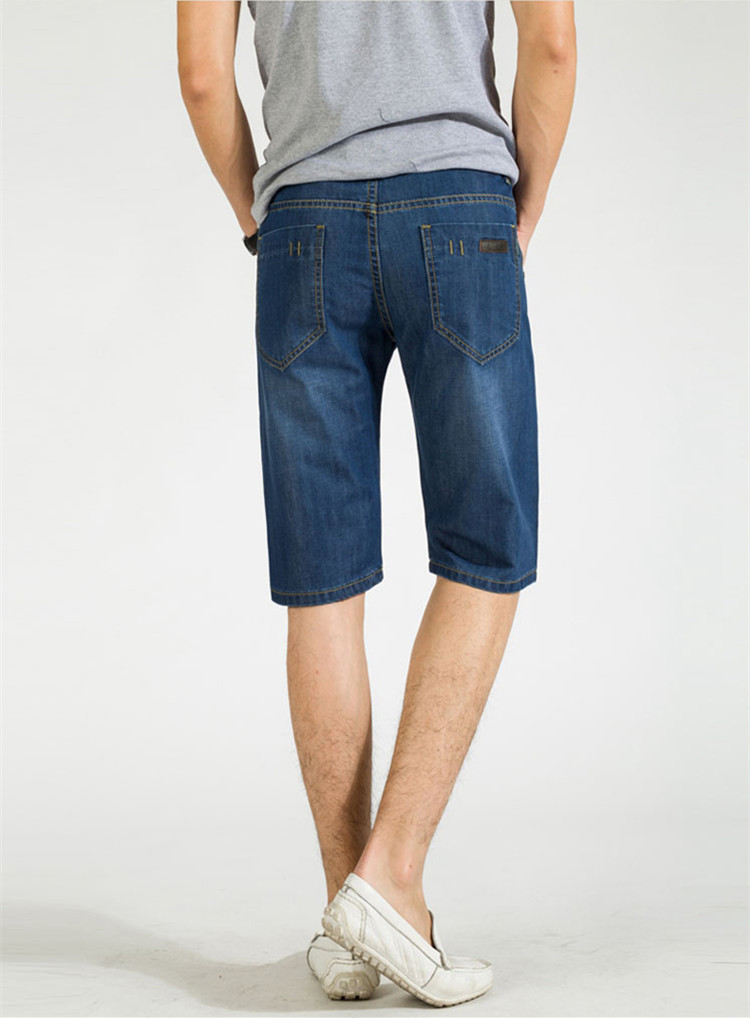 Mùa hè quần short denim nam phần mỏng 5 điểm quần lỏng thẳng quần 衩 trung niên của nam giới thường 6 điểm của nam giới ống túm áo nam đẹp
