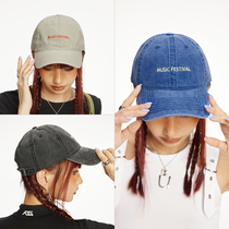 Collision Color Alphabet embroidered retro baseball cap 100 lap personality Duck Tongue Cap