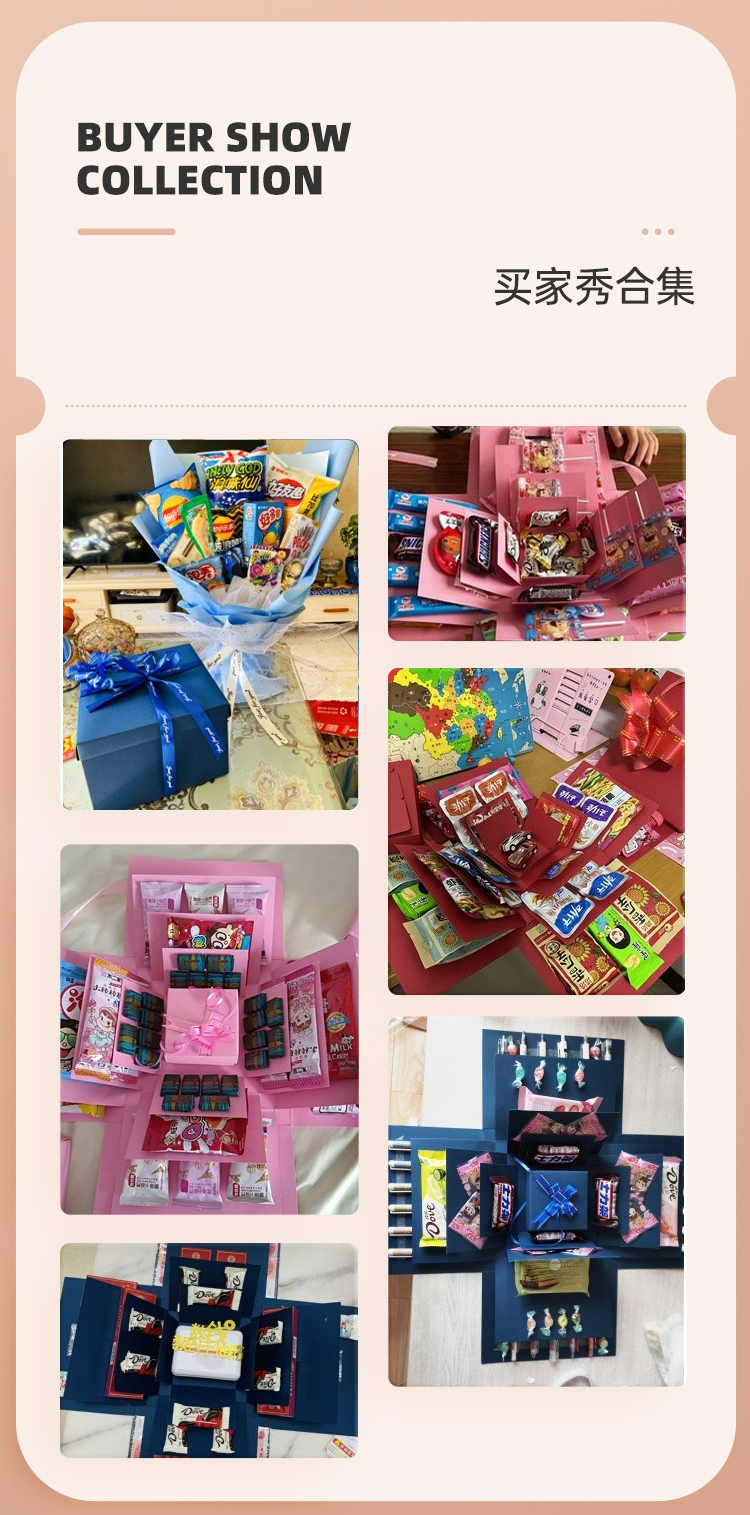 The fifth floor blast Gift box multi-storey Dolls pleasantly surprised Box Draw money Internet celebrity diy boy a birthday present girl student children