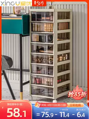 Star beauty cabinet drawer type multi-layer shelf Cosmetics desktop storage box file storage cabinet ins wind
