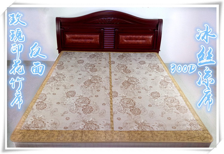 Hai mặt thảm in lụa băng mat mat mat gấp ghế giường 1.5m1.8 m phụ rửa - Thảm mùa hè nệm hơi nước