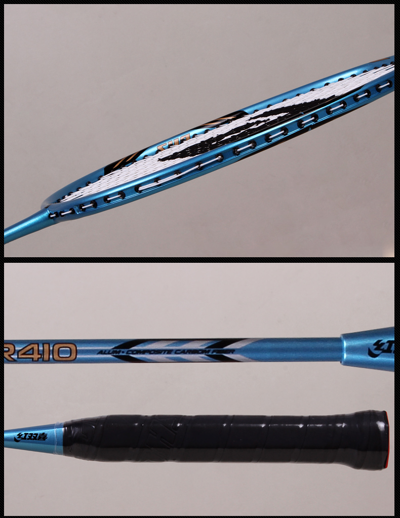 Vợt cầu lông đôi bắn đỏ đôi hạnh phúc 2 gậy carbon đầy đủ người lớn bền sợi carbon kháng tấn công đơn và đôi bắn quả cầu lông nhựa
