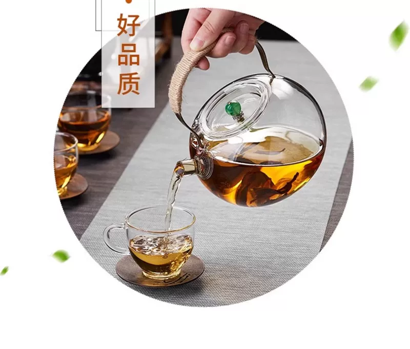 bộ ấm trà thủy tinh cao cấp Thủy Tinh Làm Trà Chịu Nhiệt Độ Cao Dày Công Suất Lớn Điện Gốm Bếp Ấm Siêu Tốc Nâng Ấm Siêu Tốc Hộ Gia Đình Kung Fu Trà bộ Ấm Siêu Tốc bộ trà thủy tinh bộ tách trà thủy tinh