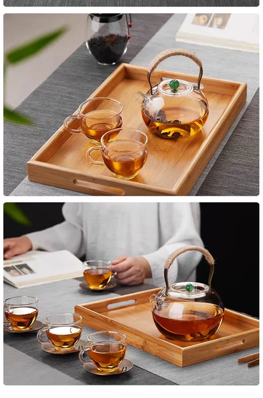 bộ ấm trà thủy tinh cao cấp Thủy Tinh Làm Trà Chịu Nhiệt Độ Cao Dày Công Suất Lớn Điện Gốm Bếp Ấm Siêu Tốc Nâng Ấm Siêu Tốc Hộ Gia Đình Kung Fu Trà bộ Ấm Siêu Tốc bộ trà thủy tinh bộ tách trà thủy tinh