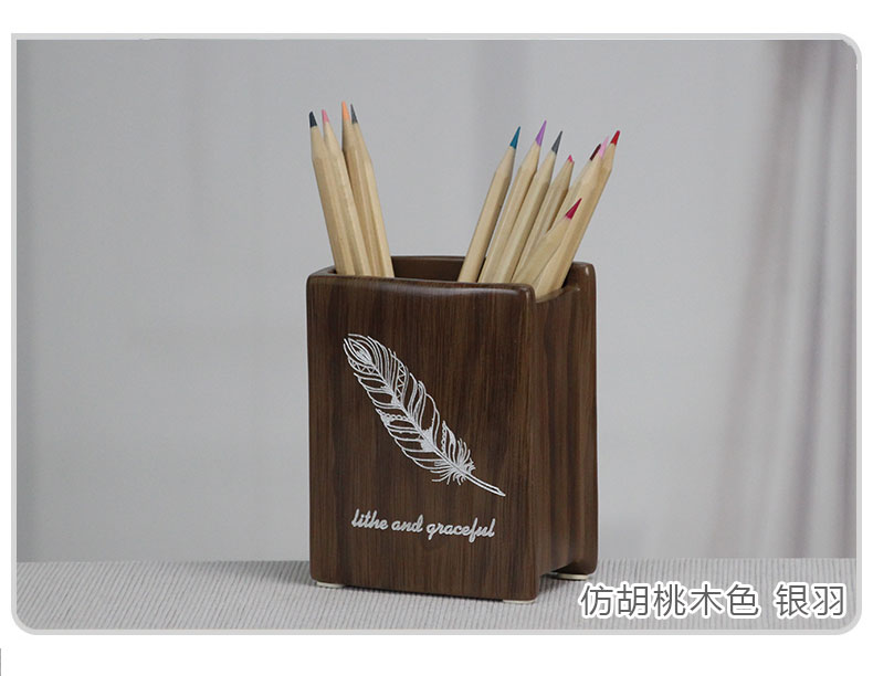 Great creative fashion express ceramic brush pot desktop stationery contracted brush pot office receive a simple gift box