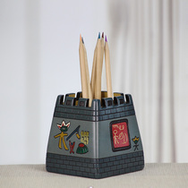Creative pen holder Chinese style pen holder Desktop storage ornaments Fashion office supplies Students graduation gifts small gifts