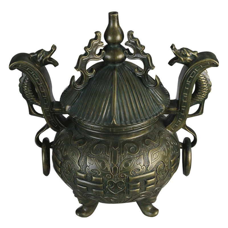 Sitting room porch study imitation bronze gossip innovate Chinese style household decorations rich ancient frame archaize ceramic antique pendulum